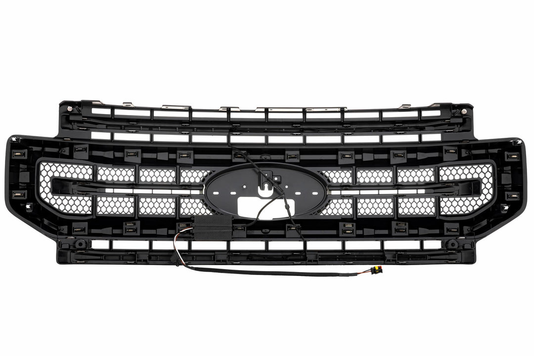 Morimoto XBG LED Grille: Ford Super Duty (20-22) (Paintable-Black / White DRL)-3