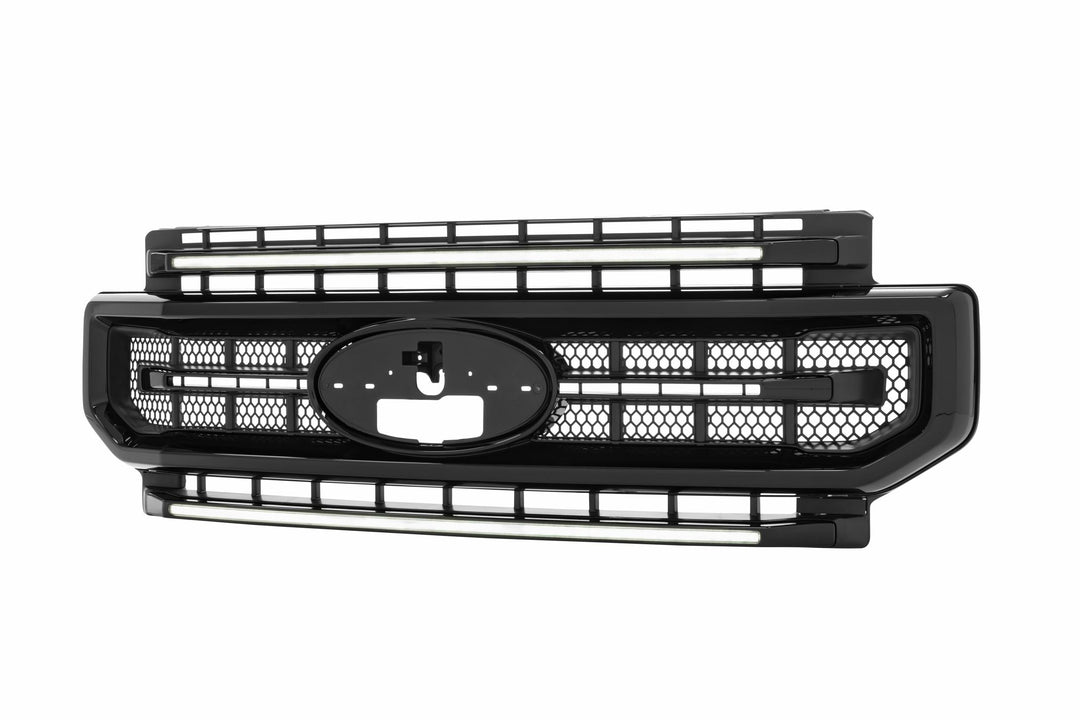 Morimoto XBG LED Grille: Ford Super Duty (20-22) (Paintable-Black / White DRL)-4