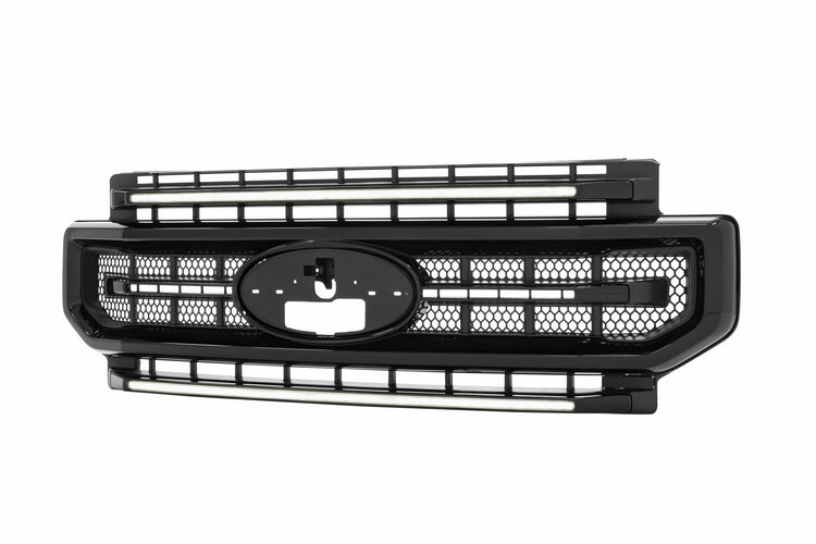 Morimoto XBG LED Grille: Ford Super Duty (20-22) (Paintable-Black / White DRL)-4