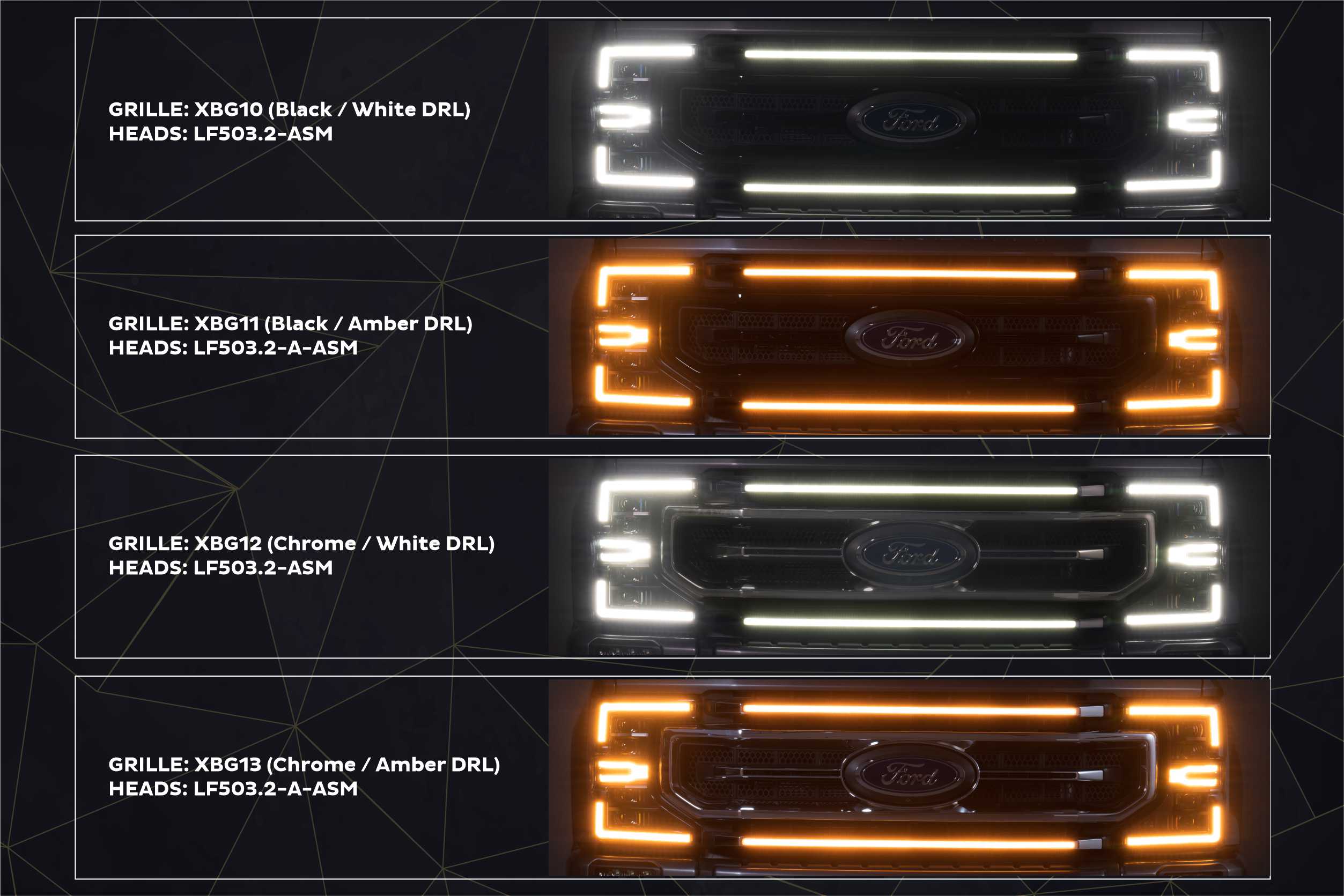 Morimoto XBG LED Grille: Ford Super Duty (20-22) (Paintable-Black / White DRL)-5