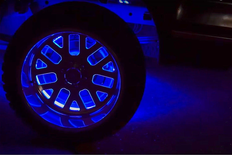 Profile Pixel Wheel Rings: 17in RGB (4 Pc Set)-4