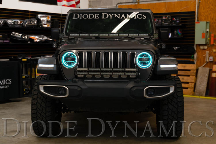 RGBW HD LED Halos for 2018+ Jeep JL Wrangler/Gladiator Diode Dynamics-1