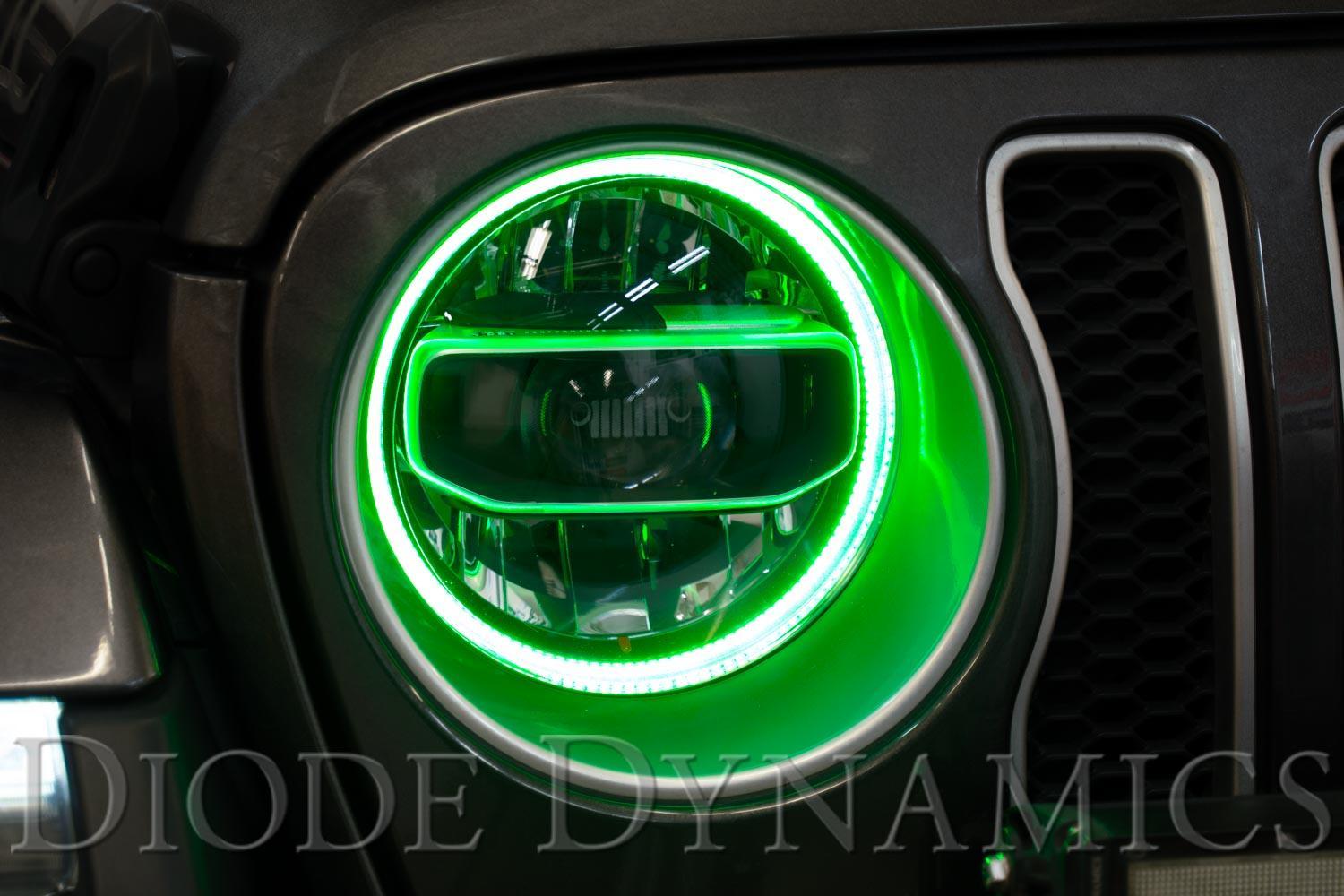 RGBW HD LED Halos for 2018+ Jeep JL Wrangler/Gladiator Diode Dynamics-3