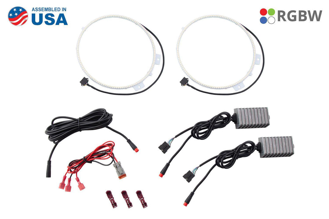 RGBW HD LED Halos for 2018+ Jeep JL Wrangler/Gladiator Diode Dynamics-5