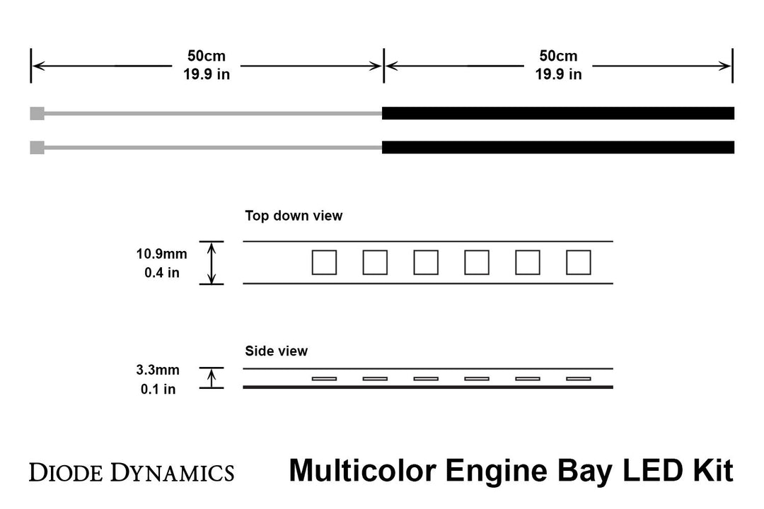RGBW Multicolor Engine Bay LED Kit-