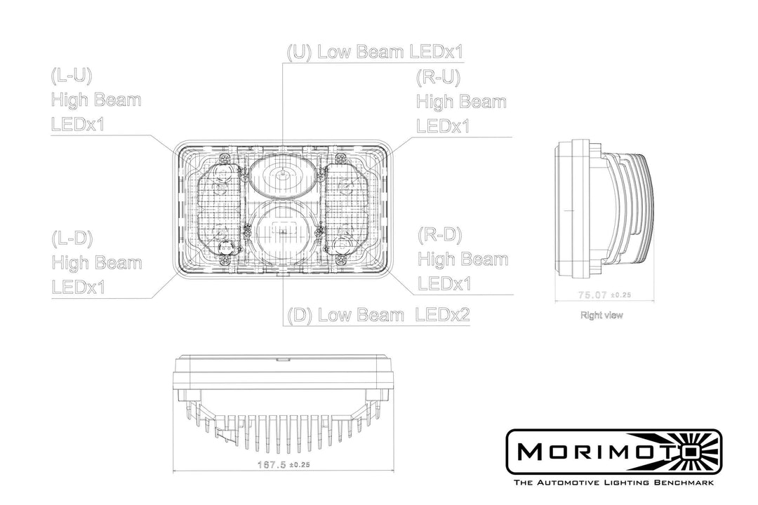 Sealed Beam: Morimoto Sealed4 (4x6)-3