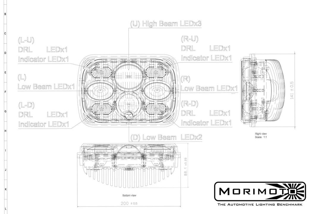 Sealed Beam: Morimoto Sealed5 (5x7)-7