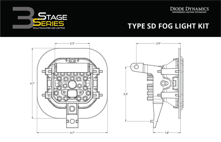 SS3 LED Fog Light Kit for 11-16 Ford Super Duty F-250/F-350 Diode Dynamics-