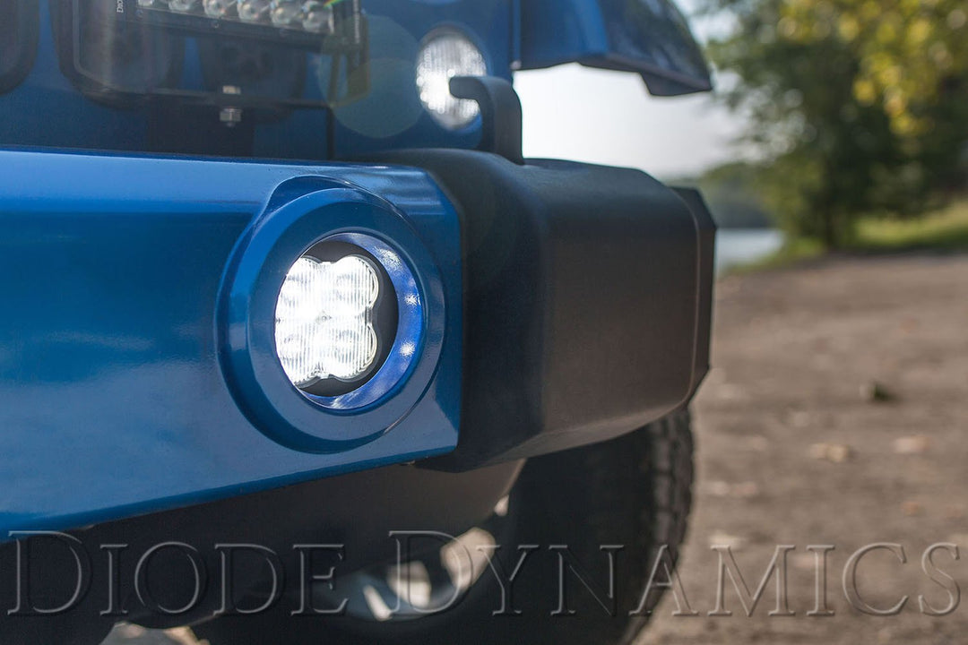 SS3 LED Fog Light Kit for 2007-2018 Jeep JK Wrangler Diode Dynamics (Steel Bumper)-