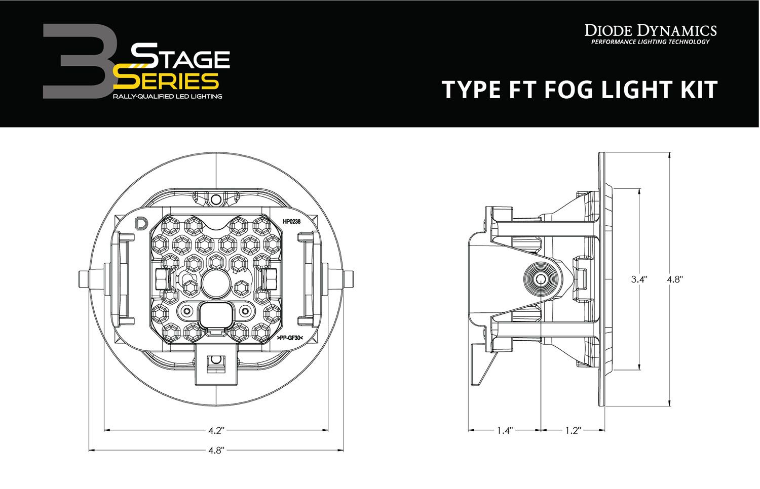 SS3 LED Fog Light Kit for 2008-2017 Toyota Sequoia Diode Dynamics-