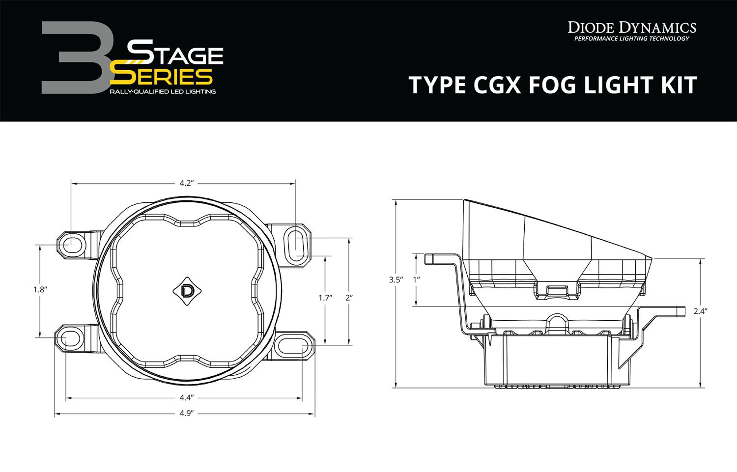 SS3 LED Fog Light Kit for 2010-2013 Toyota 4Runner Diode Dynamics-
