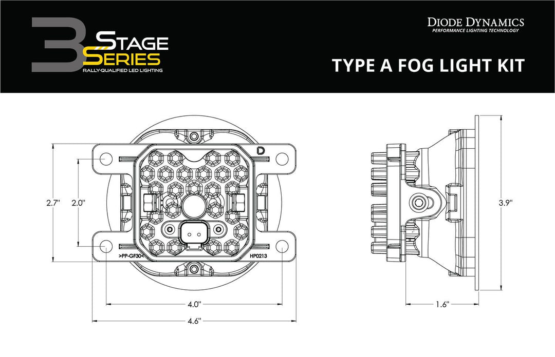 SS3 LED Fog Light Kit for 2013-2015 Subaru Crosstrek Diode Dynamics-