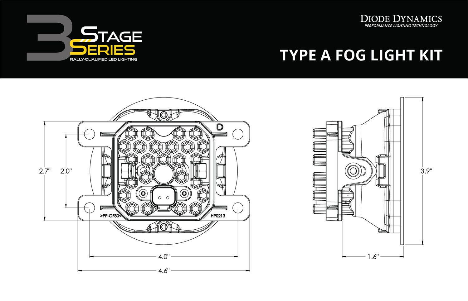 SS3 LED Fog Light Kit for 2013-2017 Acura ILX Diode Dynamics-