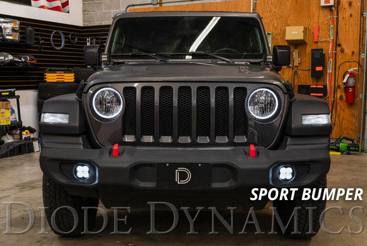 SS3 LED Fog Light Kit for 2018+ Jeep JL Wrangler (Plastic Bumper/ Sport)-2