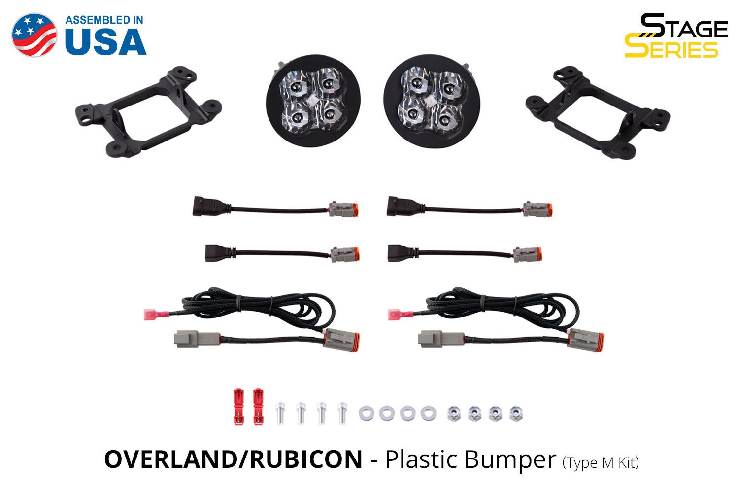 SS3 LED Fog Light Kit for 2020-2023 Jeep Gladiator (Plastic Bumper/ Non-Sport)-