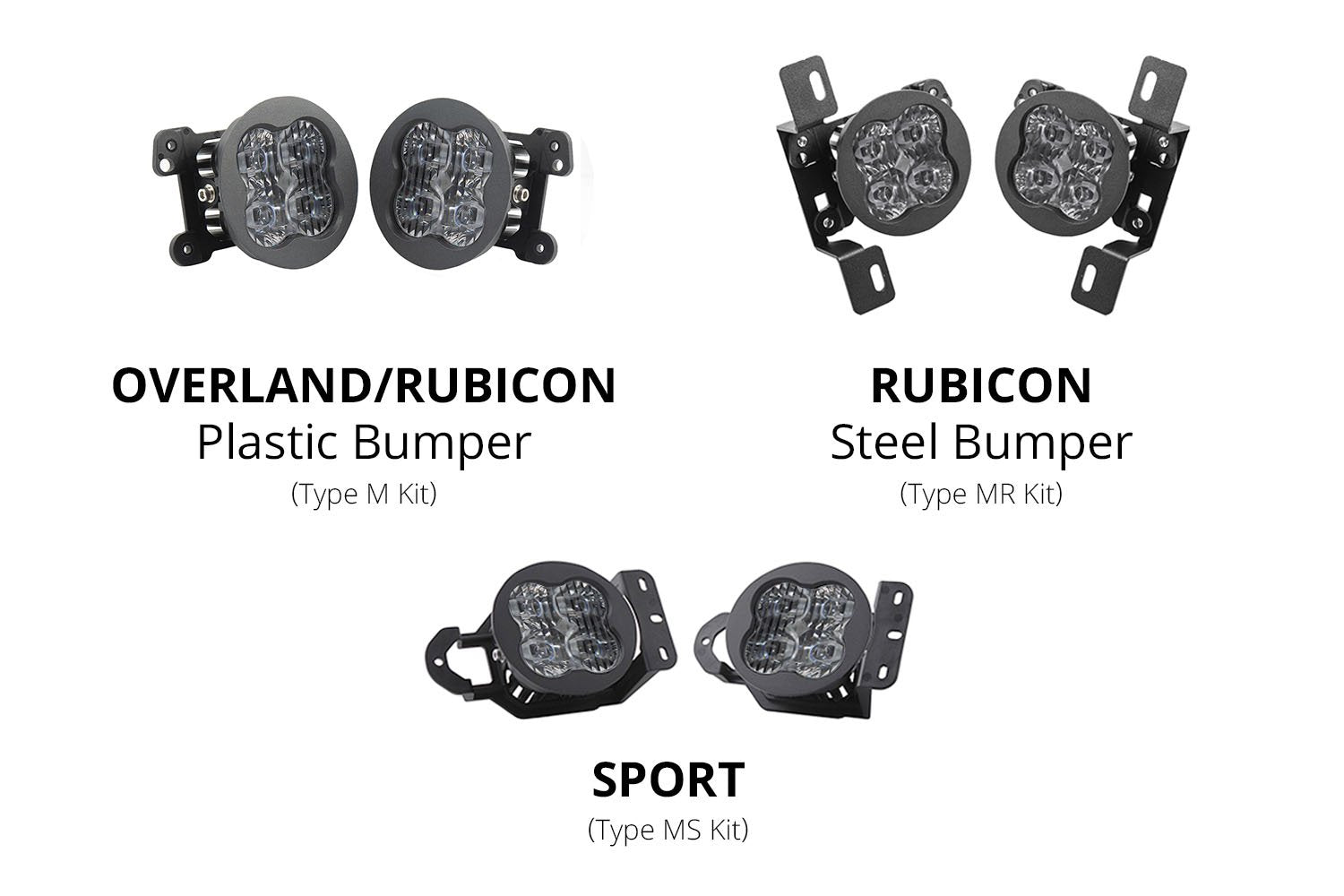 SS3 LED Fog Light Kit for 2020+ Jeep Gladiator (Plastic Bumper/ Sport)-4