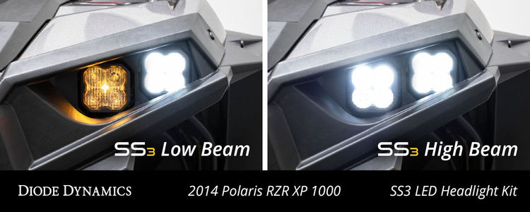 SS3 LED Headlight Kit For 2014-2023 Polaris RZR XP-6