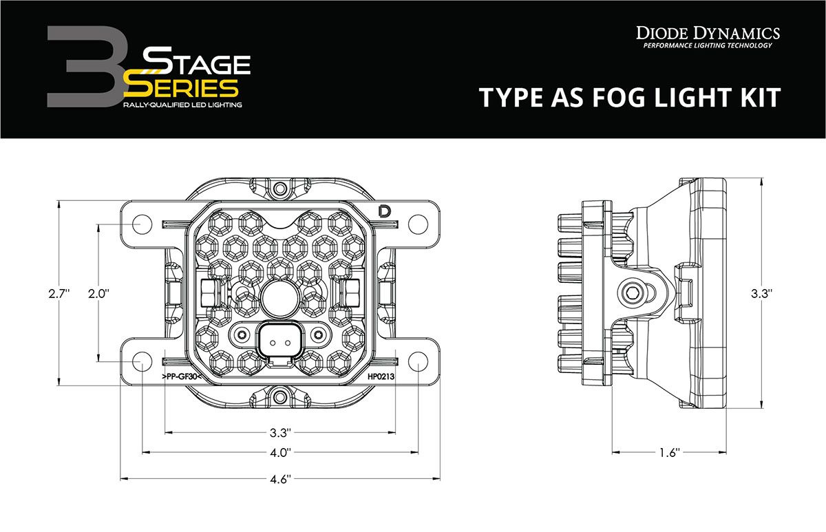 SS3 Type AS LED Fog Light Kit Diode Dynamics-