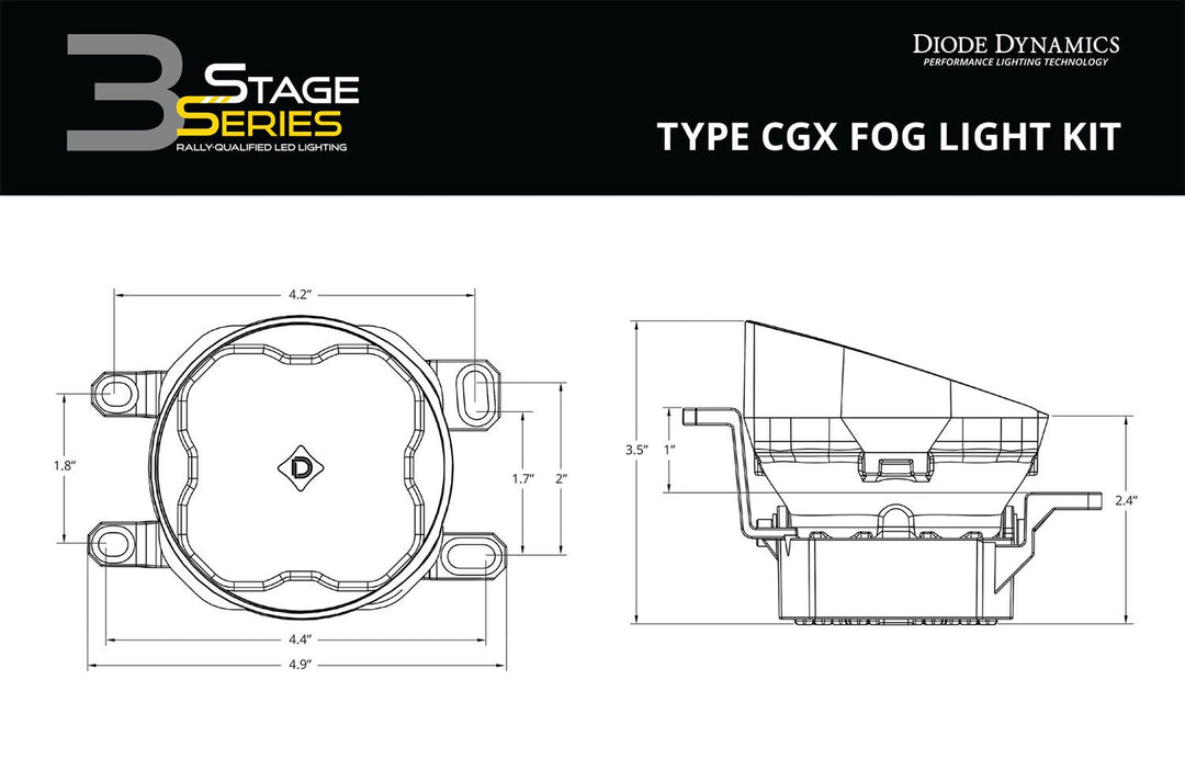 SS3 Type CGX LED Fog Light Kit Diode Dynamics-