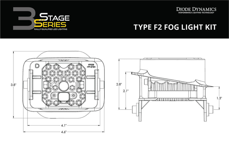 SS3 Type F2 LED Fog Light Kit Diode Dynamics-9