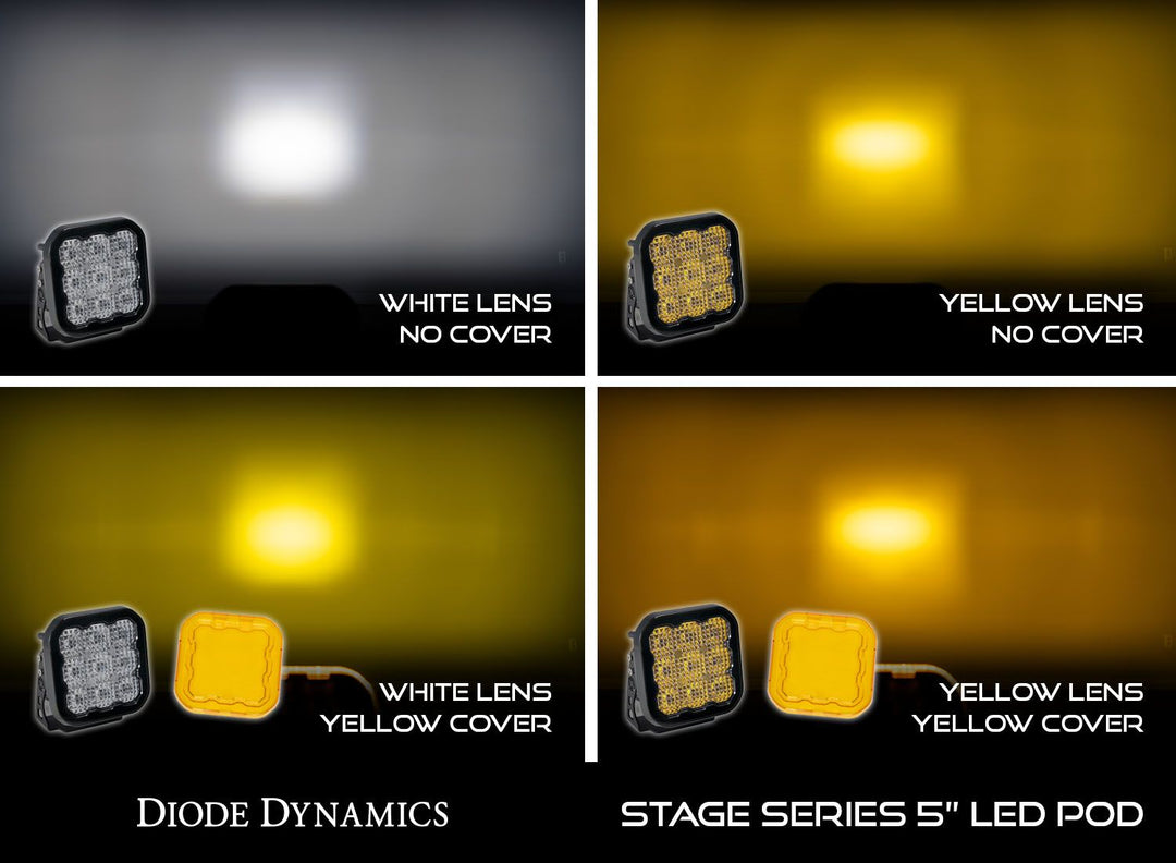 SS5 LED Pod Cover Yellow-5