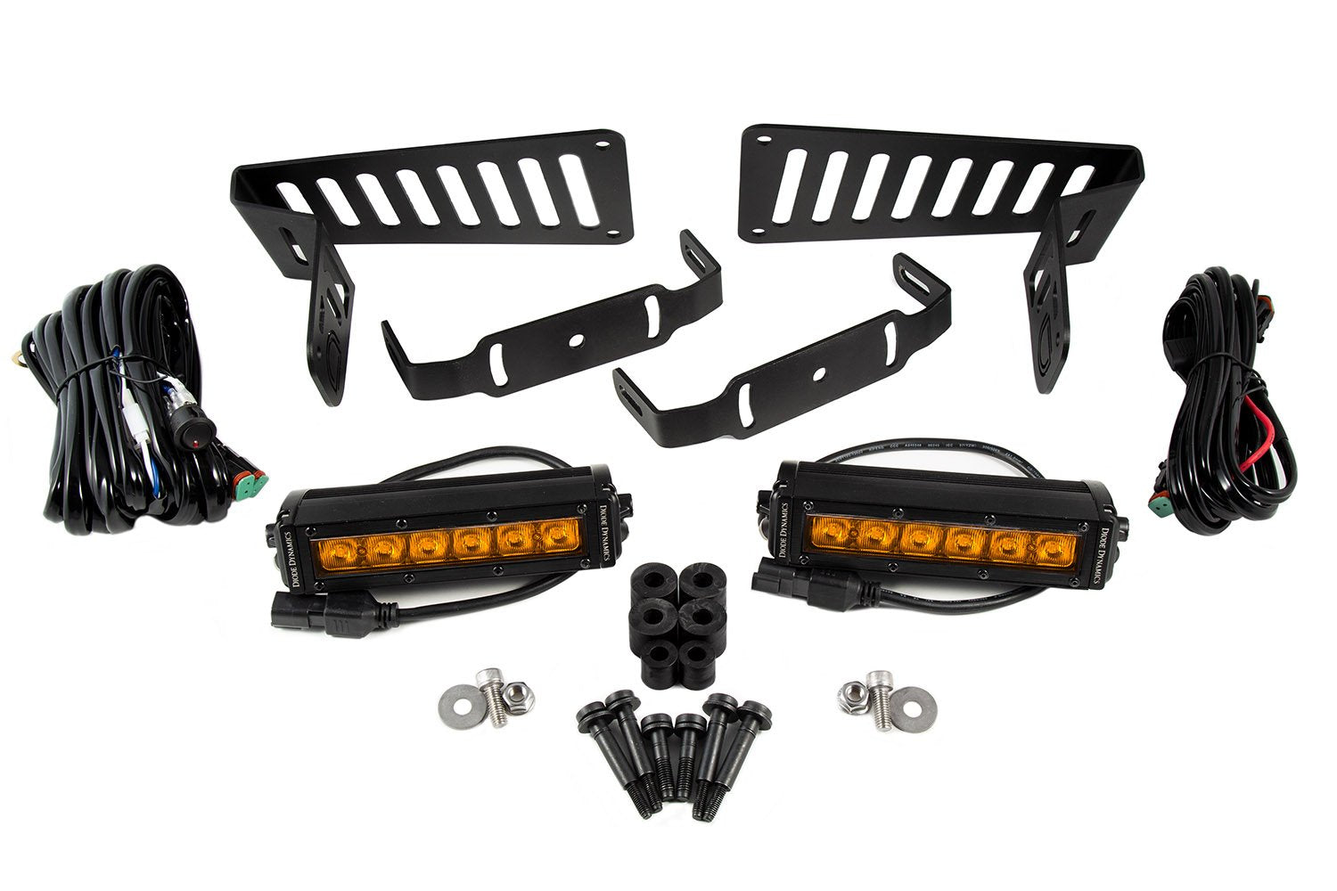 SS6 Cowl LED Bracket Kit for 2018-2023 Jeep JL Wrangler/Gladiator-DD6094
