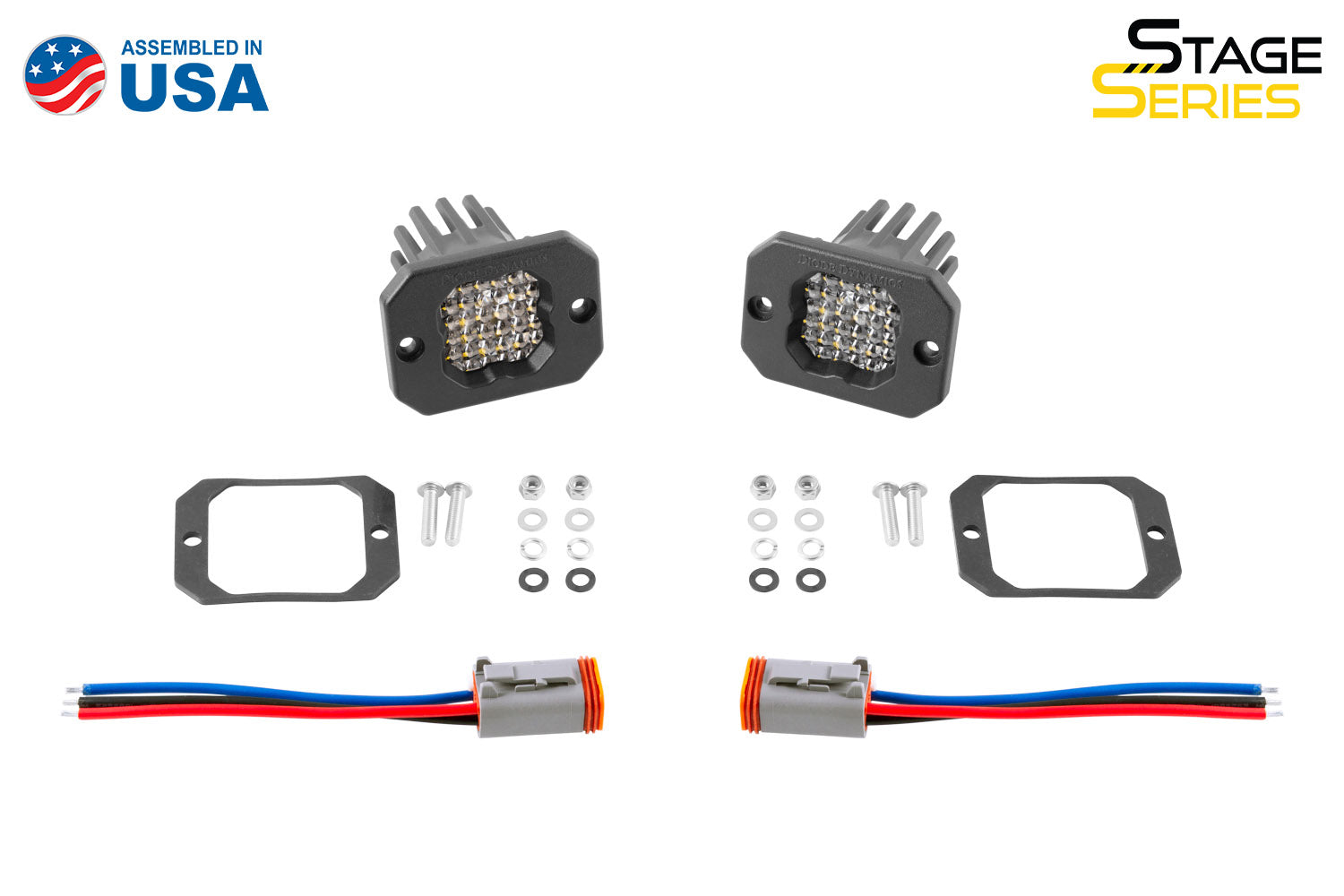 SSC1 Stage Series C1 LED Pod White Flush (Pair)-