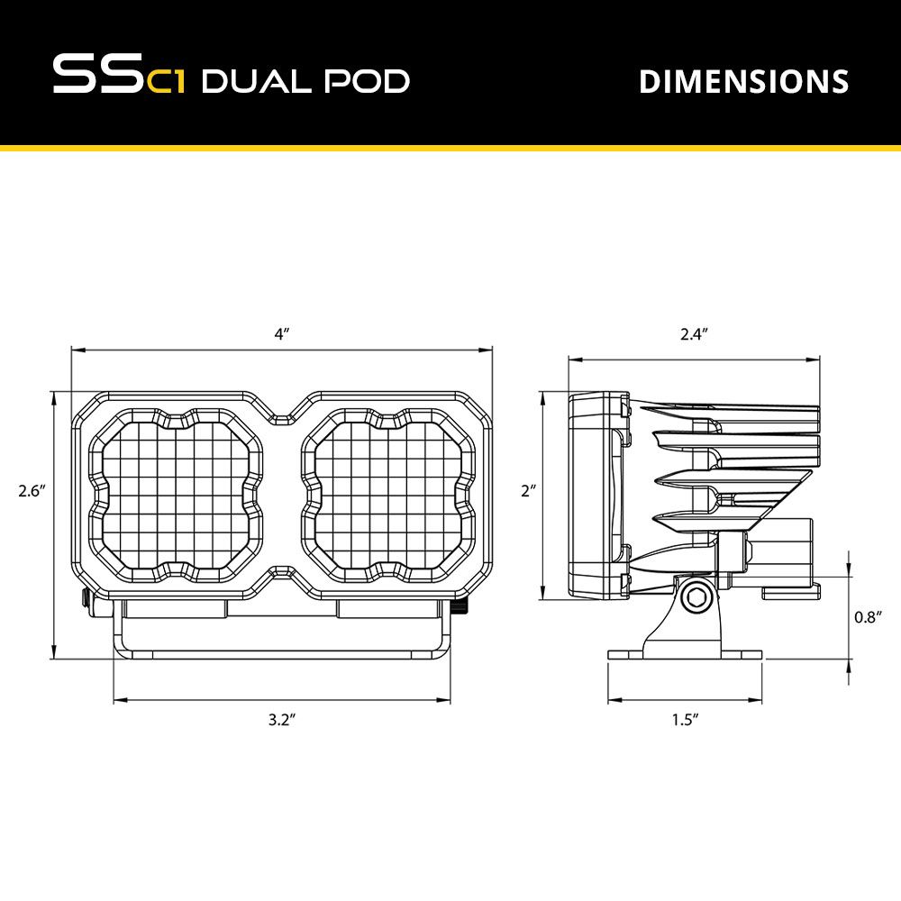 SSC1 Dual Infrared/White LED Pod