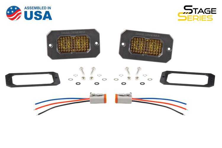 SSC2 Stage Series 2 Inch Amber LED Pod Flush (Pair)-