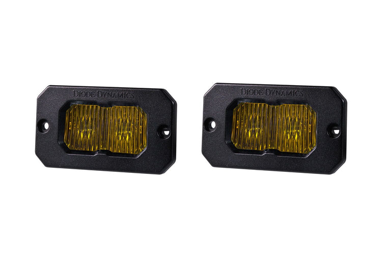 SSC2 Stage Series 2 Inch Amber LED Pod Flush (Pair)-dd6433p