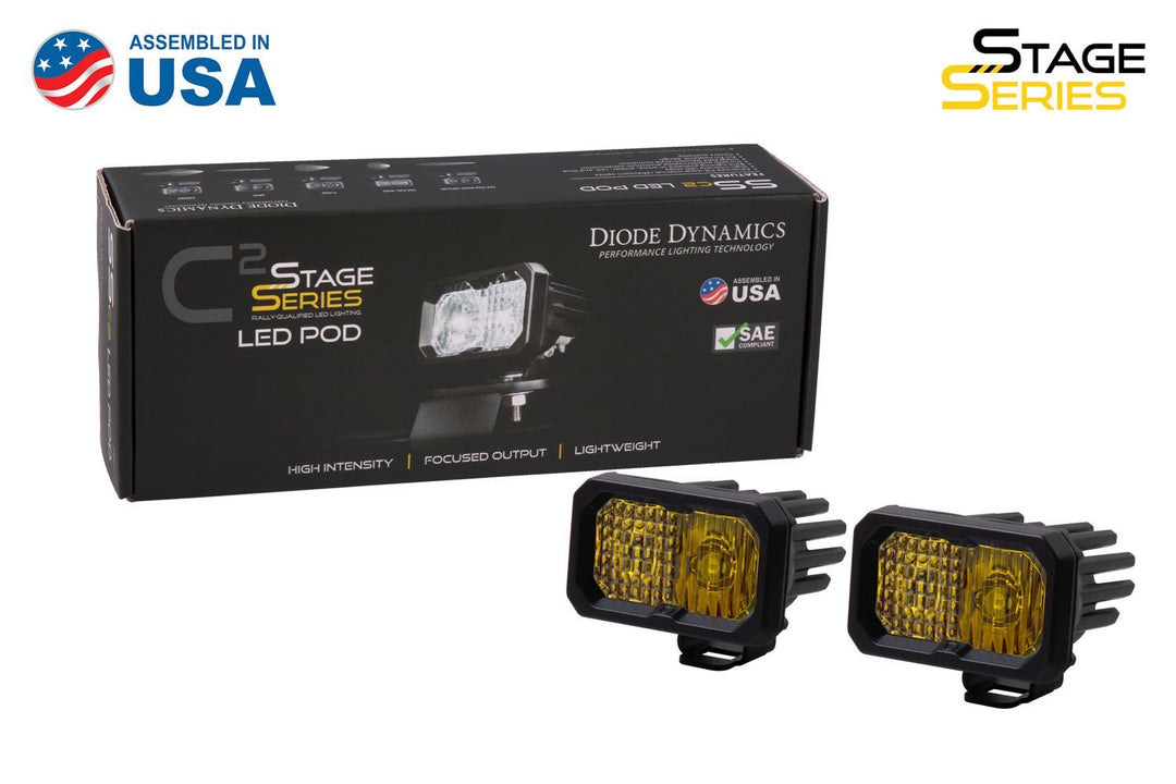 SSC2 Stage Series 2 Inch Amber LED Pod Standard (Pair)-