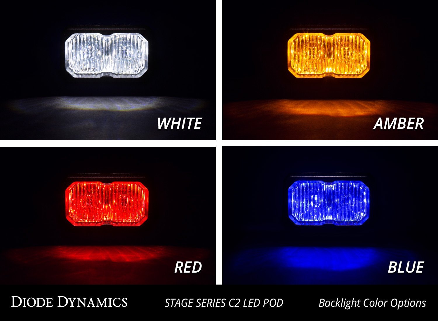 SSC2 Stage Series 2 Inch White LED Pod Flush (Pair)-