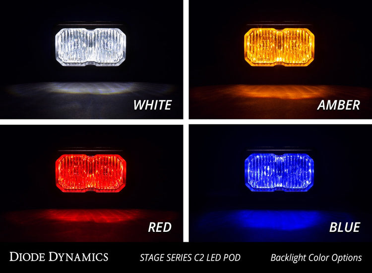 SSC2 Stage Series 2 Inch White LED Pod Standard (Pair)-