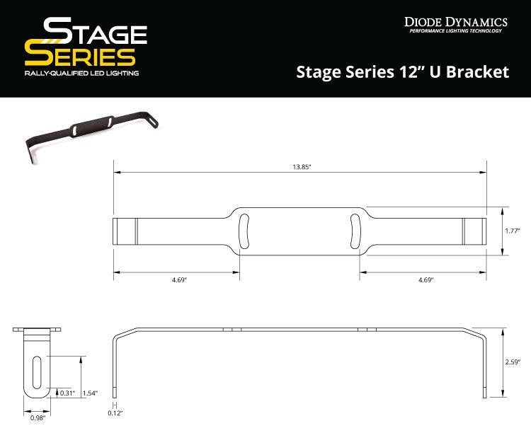 Stage Series 12 Inch U Bracket Diode Dynamics-