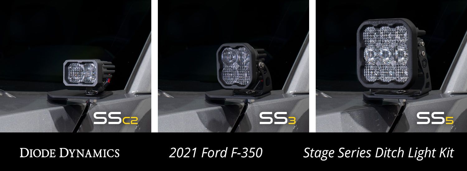 Stage Series Backlit Ditch Light Kit for 2017-2022 Ford Super Duty-5
