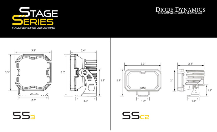 Stage Series Backlit Ditch Light Kit for 2018-2023 Subaru Crosstrek-