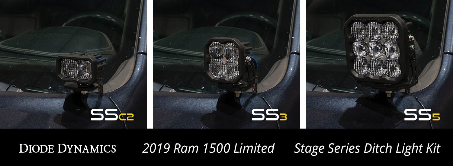 Stage Series Backlit Ditch Light Kit for 2019-2023 Ram 1500-