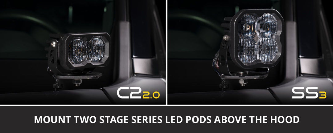 Stage Series Backlit Ditch Light Kit for 2019-2025 Toyota RAV4-10