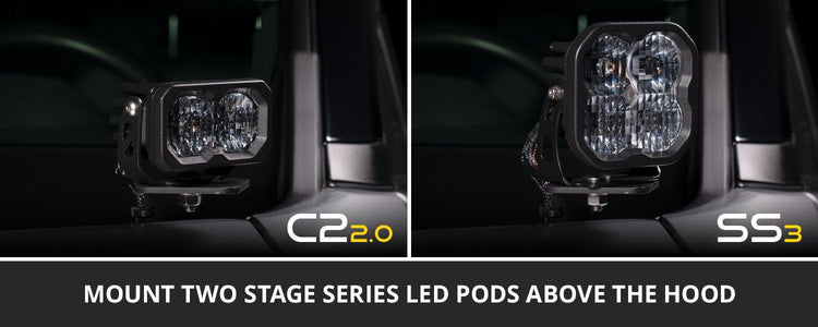Stage Series Backlit Ditch Light Kit for 2019-2025 Toyota RAV4-10