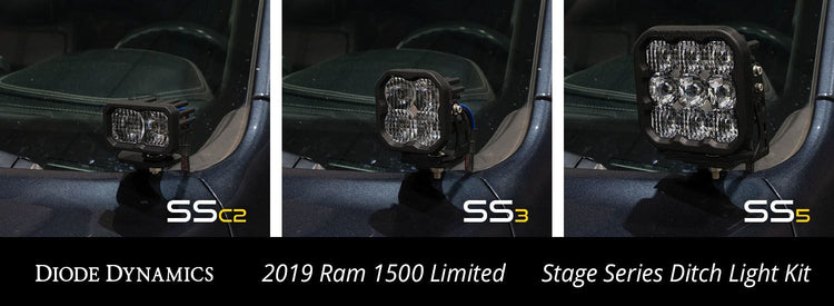 Stage Series Backlit Ditch Light Kit for 2019+ Ram 1500-6