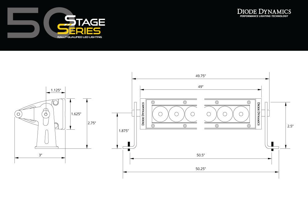 Stage Series SS50 LED Light Bar 50 Inch (Single) Diode Dynamics-