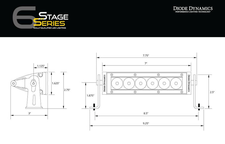 Stage Series SS6 LED Light Bar 6 Inch (Single) Diode Dynamics-