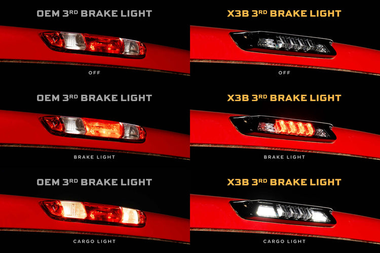 X3B LED Third Brake Light: 07-14 Silverado/ Sierra/ Hummer H3T-8