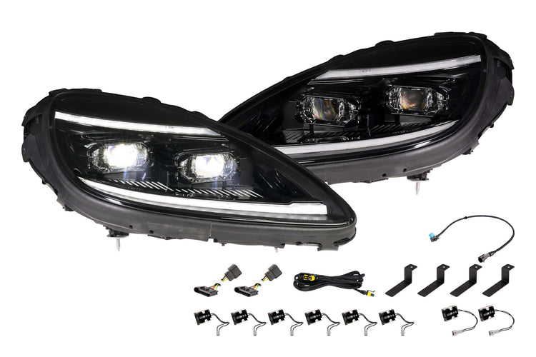 XB Evo Hybrid Headlights: 05-13 Corvette C6 (Set)-1