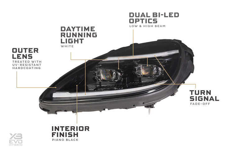 XB Evo Hybrid Headlights: 05-13 Corvette C6 (Set)-11