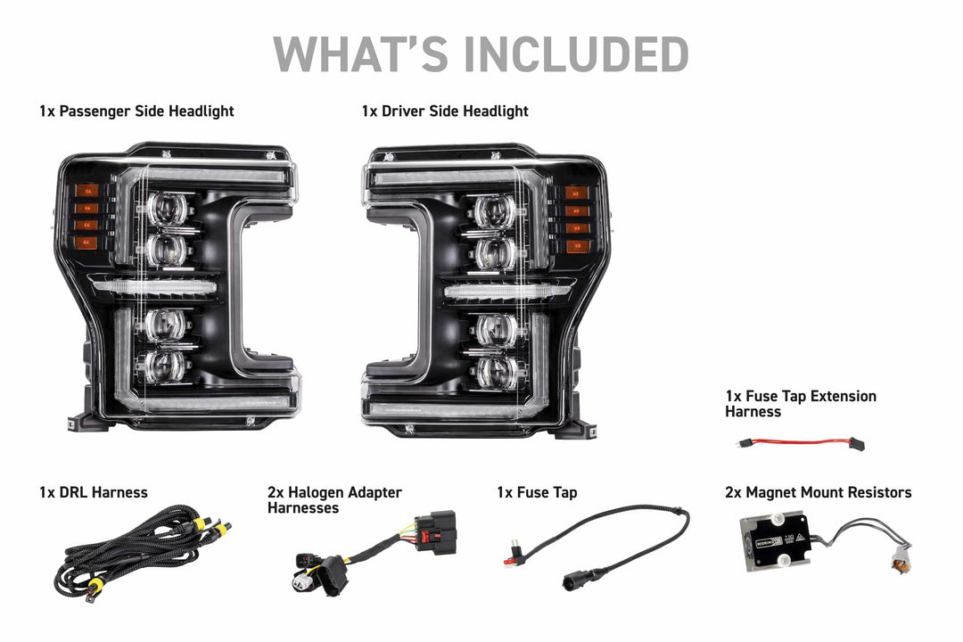XB Evo Hybrid Headlights: 17-19 Ford Super Duty (Set)-3