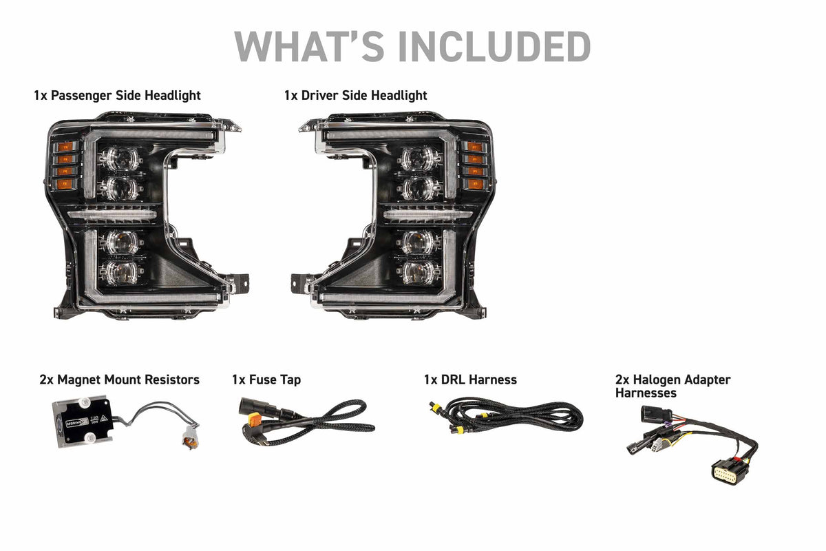 XB Evo Hybrid Headlights: 20-22 Ford Super Duty (Set)-4