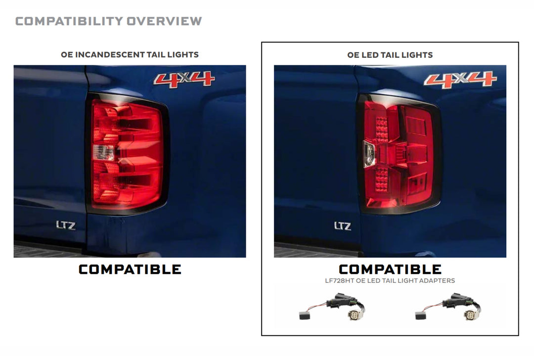 XB LED Harness: 14-18 Silverado/Sierra OE LED Tail Adapters (Set)-2