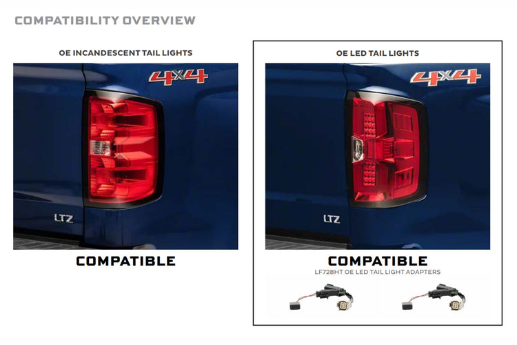 XB LED Harness: 14-18 Silverado/Sierra OE LED Tail Adapters (Set)-2