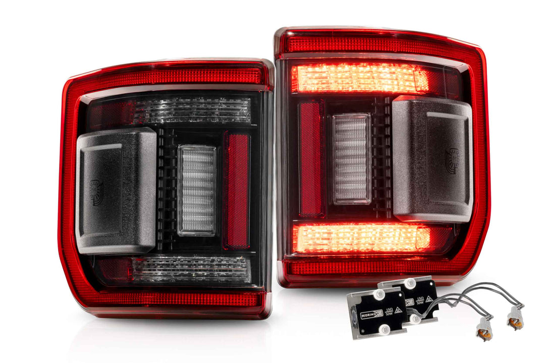 XB LED Tail Lights: 2020+ Gladiator JT (Red Lens / Set)-1
